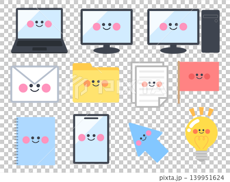かわいいビジネス系アイコンまとめ かわいいビジネス系アイコンまとめ 139951624