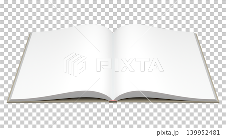 一本黃色封面的精裝書處於開啟狀態(透明背景,3DCG)。 一本黃色封面的精裝書處於開啟狀態(透明背景,3DCG)。 139952481