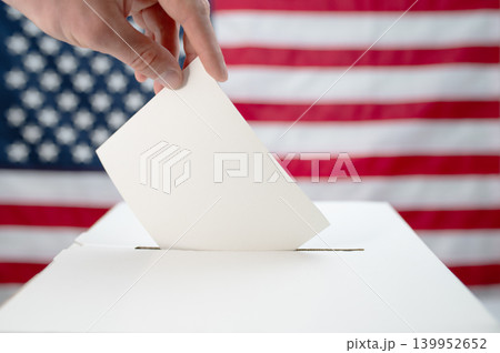 Midterm Congress Election 2026 Ballot Box With American Flag Midterm Congress Election 2026 Ballot Box With American Flag 139952652