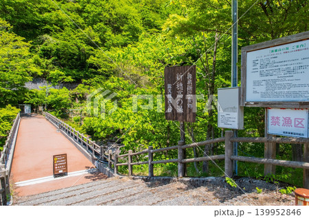 奥飛騨温泉郷「新穂高の湯」入口周辺の新緑風景《岐阜県 高山市》 奥飛騨温泉郷「新穂高の湯」入口周辺の新緑風景《岐阜県 高山市》 139952846