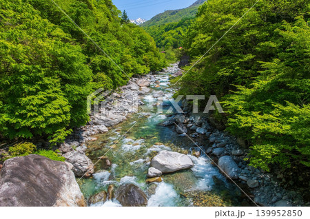 奥飛騨温泉郷「新穂高の湯」周辺の新緑風景《岐阜県 高山市》 奥飛騨温泉郷「新穂高の湯」周辺の新緑風景《岐阜県 高山市》 139952850