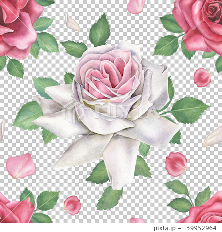 White flowers and green eucalyptus leaves watercolor illustration isolated on transparent background. Creamy roses bouquets, wedding florals White flowers and green eucalyptus leaves watercolor illustration isolated on transparent background. Creamy roses bouquets, wedding florals 139952964