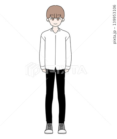 ボーイッシュな人物のイラスト ボーイッシュな人物のイラスト 139953106