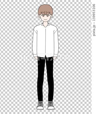 ボーイッシュな人物のイラスト ボーイッシュな人物のイラスト 139953106