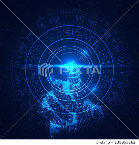 Touch the future, Interface technology, the future of user experience. Futuristic concept. Vector illustration. 139953262