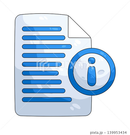 Illustration of file with an information symbol 139953434