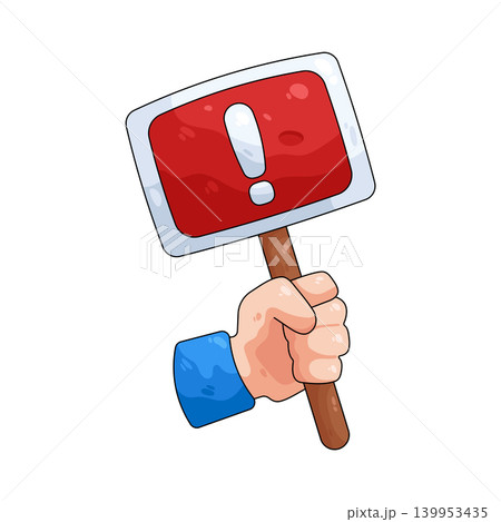 Illustration of danger warning board Illustration of danger warning board 139953435