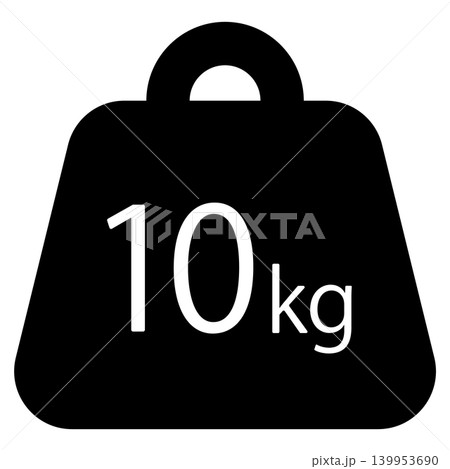 10kgのおもりのシルエットアイコン 10kgのおもりのシルエットアイコン 139953690