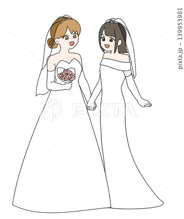 同性婚(女性)のイラスト 139953981