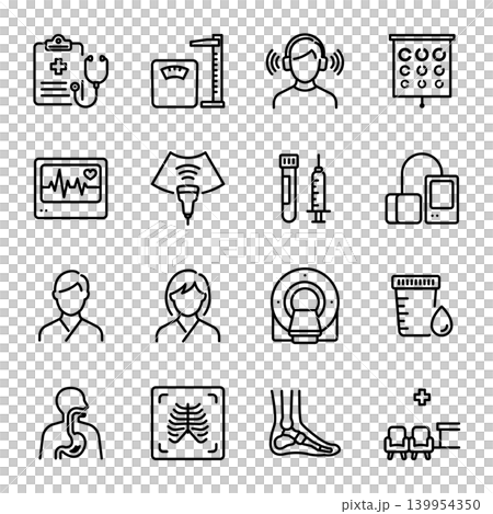 簡潔圖示集 | 健康檢查、測試、醫院 簡潔圖示集 | 健康檢查、測試、醫院 139954350