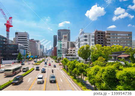 高層ビルが建ち並ぶ、久屋大通の街並み〈愛知県名古屋市〉 高層ビルが建ち並ぶ、久屋大通の街並み〈愛知県名古屋市〉 139954736