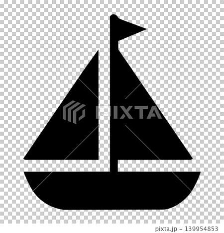 夏の海のヨットのアイコンイラスト 夏の海のヨットのアイコンイラスト 139954853
