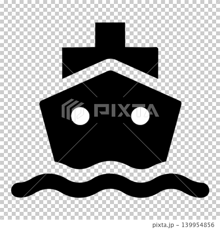 夏の海の船のアイコンイラスト 139954856