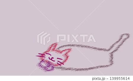 のんびり猫さん(寝転び、伸び) 手描きイラスト、壁紙素材 のんびり猫さん(寝転び、伸び) 手描きイラスト、壁紙素材 139955614