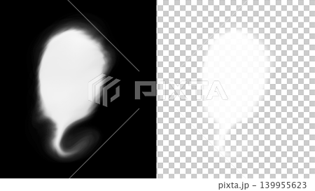 Smoke bubble, dialogue box (transparent material/PNG) - Halloween, horror material 139955623