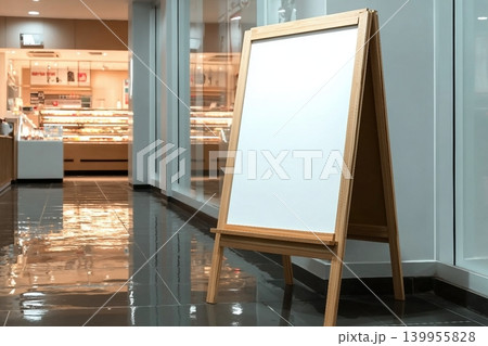 blank poster in shopping mall blank poster in shopping mall 139955828