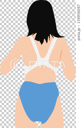 Illustration of a woman playing with a lifebuoy in the sea. Illustration of a woman playing with a lifebuoy in the sea. 139956097