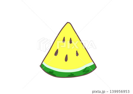 黄色いスイカのイラスト 139956953