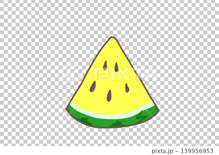 黄色いスイカのイラスト 139956953