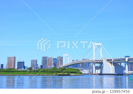 東京都港区、レインボーブリッジの風景 東京都港区、レインボーブリッジの風景 139957450
