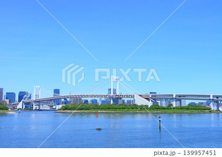 東京都港区、レインボーブリッジの風景 東京都港区、レインボーブリッジの風景 139957451