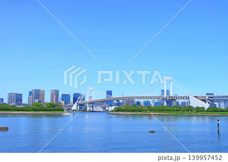 東京都港区、レインボーブリッジの風景 東京都港区、レインボーブリッジの風景 139957452