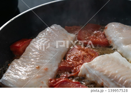 Pan fried white fish, healthy food, omega 3 and protein Pan fried white fish, healthy food, omega 3 and protein 139957528