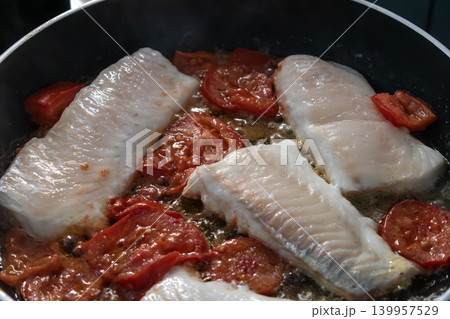 Pan fried white fish, healthy food, omega 3 and protein Pan fried white fish, healthy food, omega 3 and protein 139957529