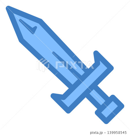 Arrow cursor sword shape vector icon, blue computer mouse pointer cursor, tap, press, click for web app game interface Arrow cursor sword shape vector icon, blue computer mouse pointer cursor, tap, press, click for web app game interface 139958545