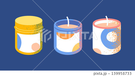 Geometric Glass Jar Candle Set Geometric Glass Jar Candle Set 139958733