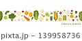 Vegetable Ingredient Seamless Border Strip 139958736