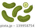 Cucumber Vegetable Slice Food Set 139958754