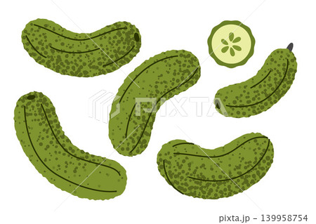 Cucumber Vegetable Slice Food Set 139958754