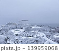 滋賀・長浜城から見た一面雪景色となった長浜の街並み 139959068