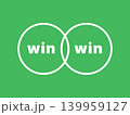 Win-Win ベン図 緑背景 139959127