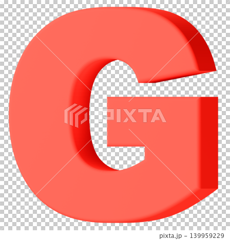 3D材質_字母_G_紅色 3D材質_字母_G_紅色 139959229