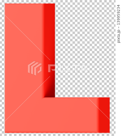 3D Material_Alphabet_L_Red 3D Material_Alphabet_L_Red 139959234