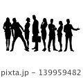 Set of black vector silhouettes of business men Set of black vector silhouettes of business men 139959482