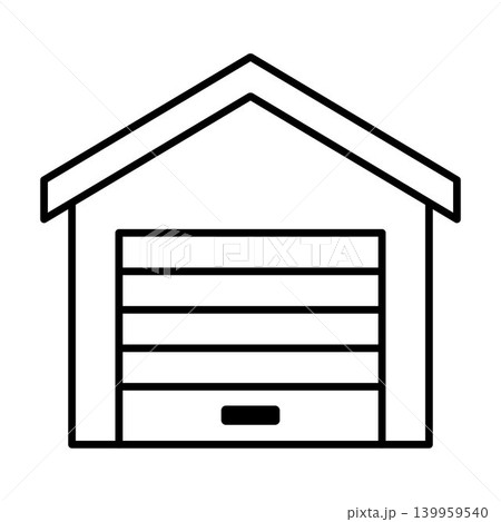 Garage outline illustration, black storage building icon for rodent infestation risk, hantavirus prevention, pest control, contamination safety, cleaning hygiene and public health design Garage outline illustration, black storage building icon for rodent infestation risk, hantavirus prevention, pest control, contamination safety, cleaning hygiene and public health design 139959540