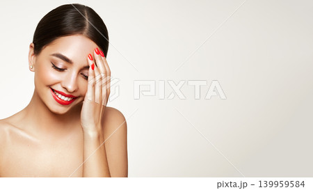 Beautiful Young Woman with clean fresh skin Beautiful Young Woman with clean fresh skin 139959584