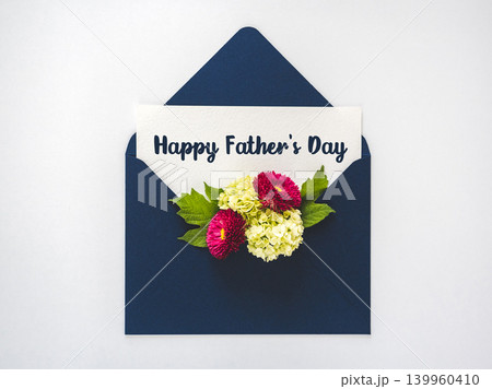 Happy Father's Day. Greeting card with a congratulatory message 139960410