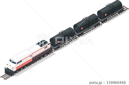Crude oil tank car freight train Crude oil tank car freight train 139960488