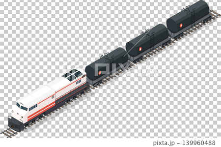 Crude oil tank car freight train Crude oil tank car freight train 139960488