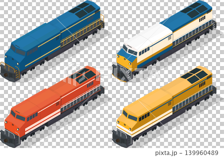 Freight train locomotive stock vector illustration 139960489