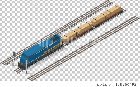 Freight train with processed wood plank on flatbed car Freight train with processed wood plank on flatbed car 139960492