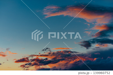 Colorful sky at sunset light Colorful sky at sunset light 139960752