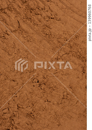 Vertical cooking background spilled natural cocoa powder. Vertical cooking background spilled natural cocoa powder. 139960768