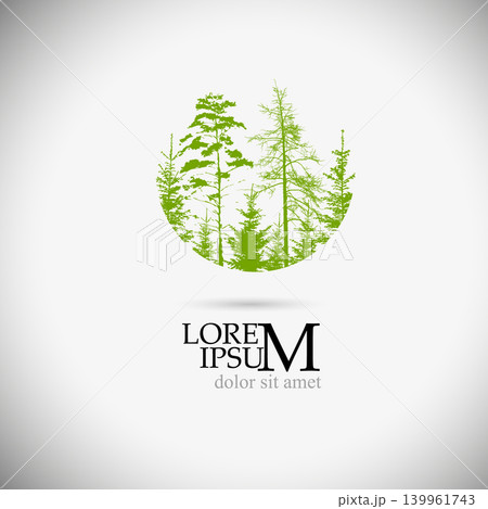 Abstract forest Nature Silhouette . green forest in summer hand drawn. Not AI, Vector illustration Abstract forest Nature Silhouette . green forest in summer hand drawn. Not AI, Vector illustration 139961743