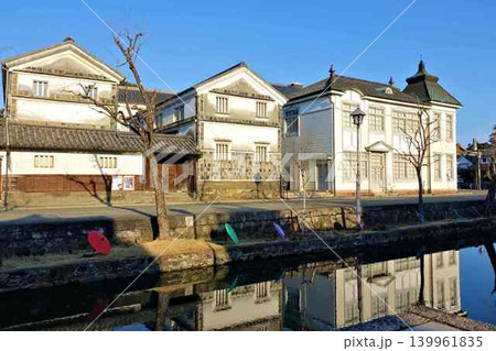 早朝の倉敷の古い町並み 早朝の倉敷の古い町並み 139961835