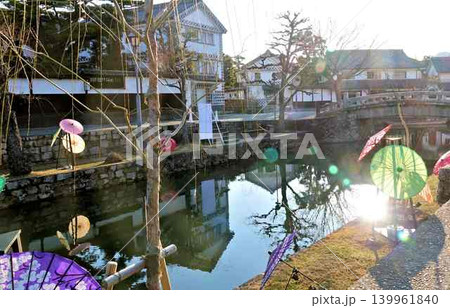 早朝の倉敷の古い町並み 早朝の倉敷の古い町並み 139961840